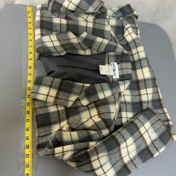 VTG White Stag Womens Plaid Wool Blend Blazer Size 12 English Countryside Preppy - Picture 7 of 9